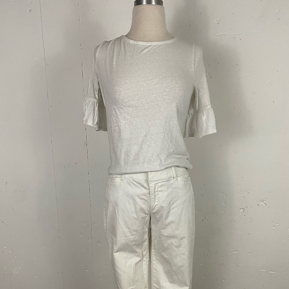 White Tee with Bell Sleeves